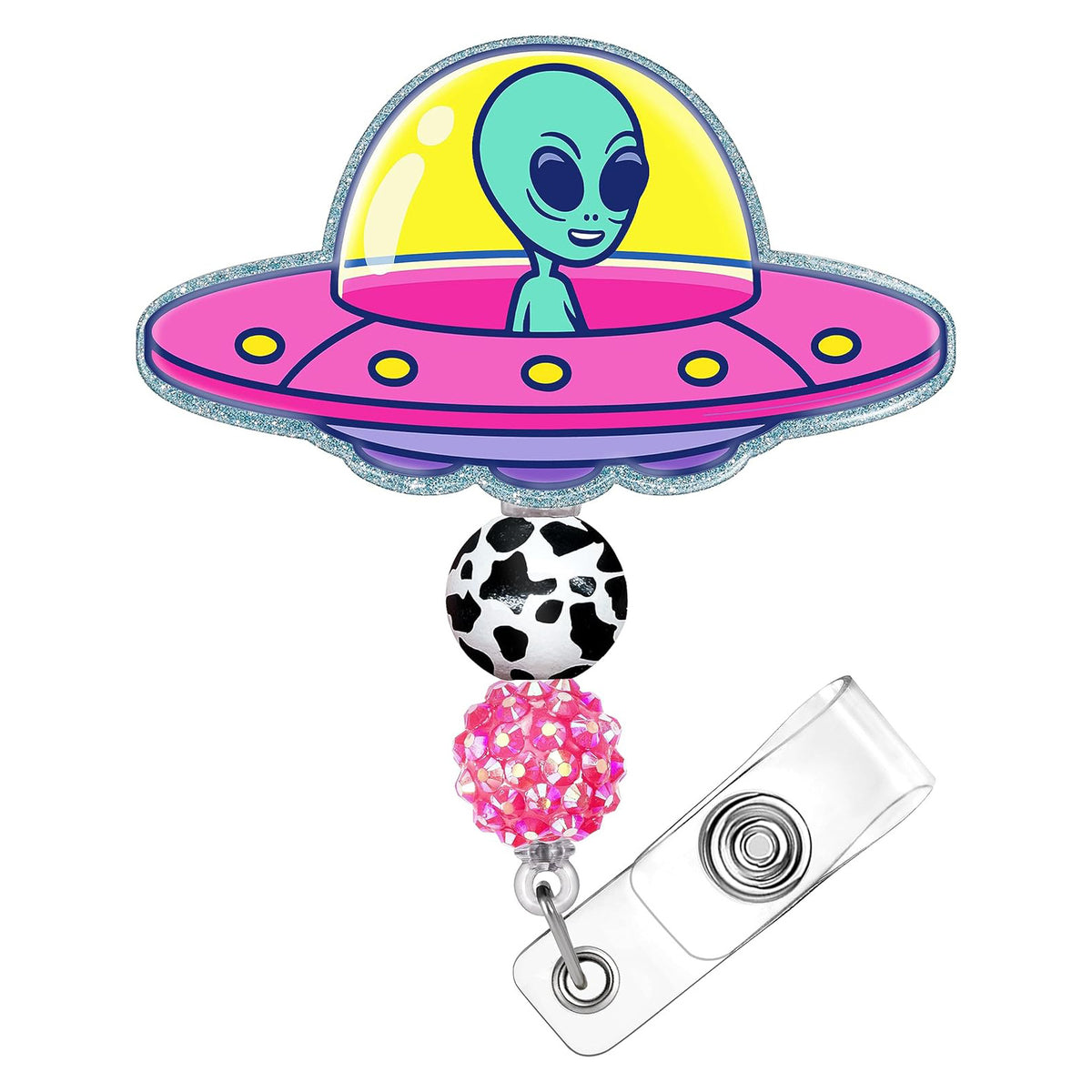 Medical Rainbow and Cow Nurse Badge Holder