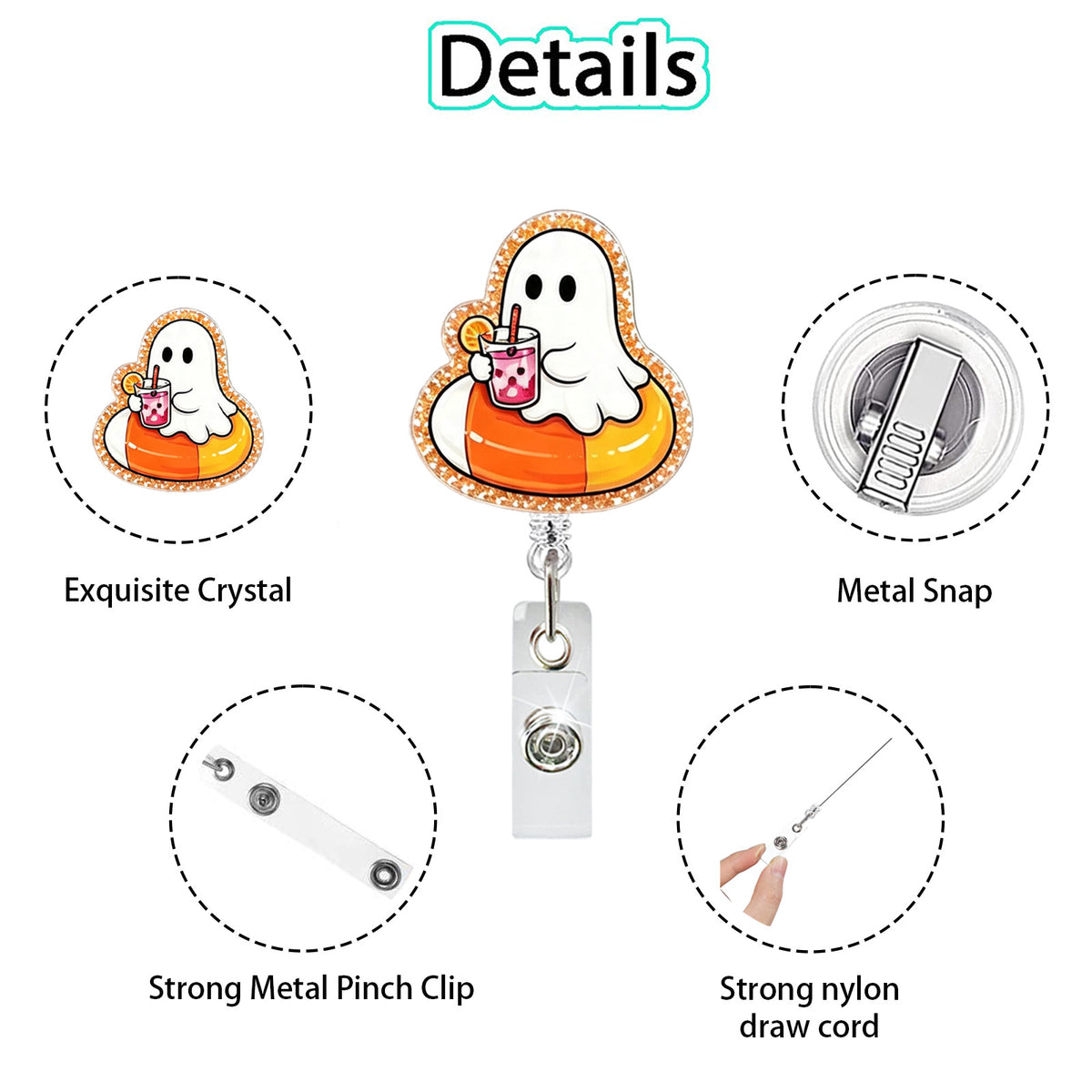Pool Float Ghost Nurse Badge Holder