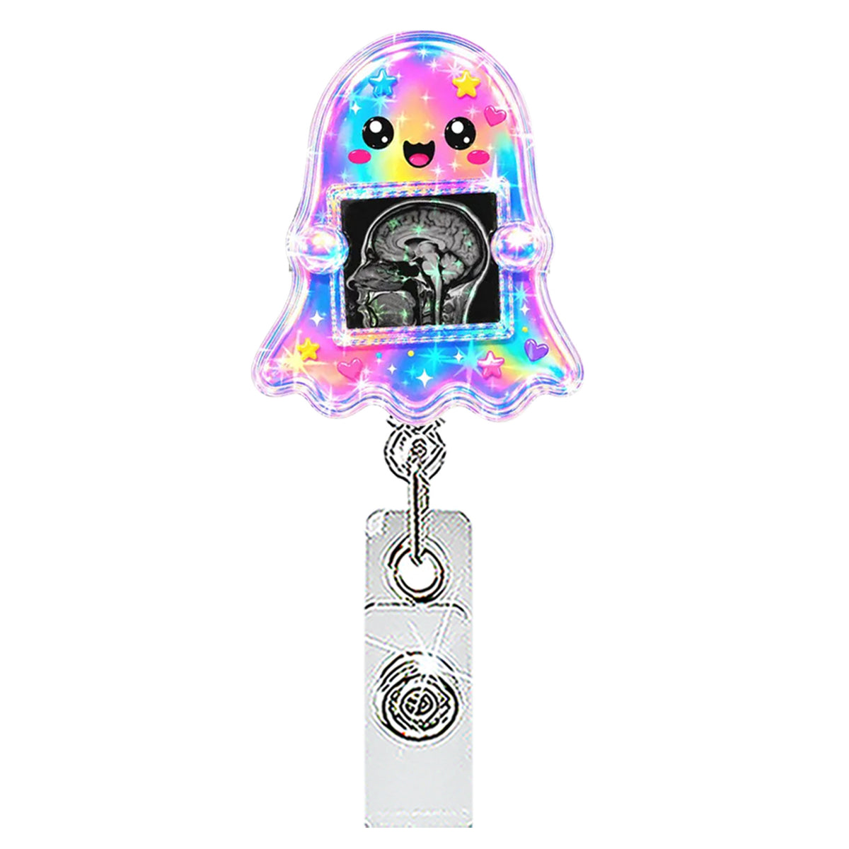 X Ray Ghost Nurse Badge Holder