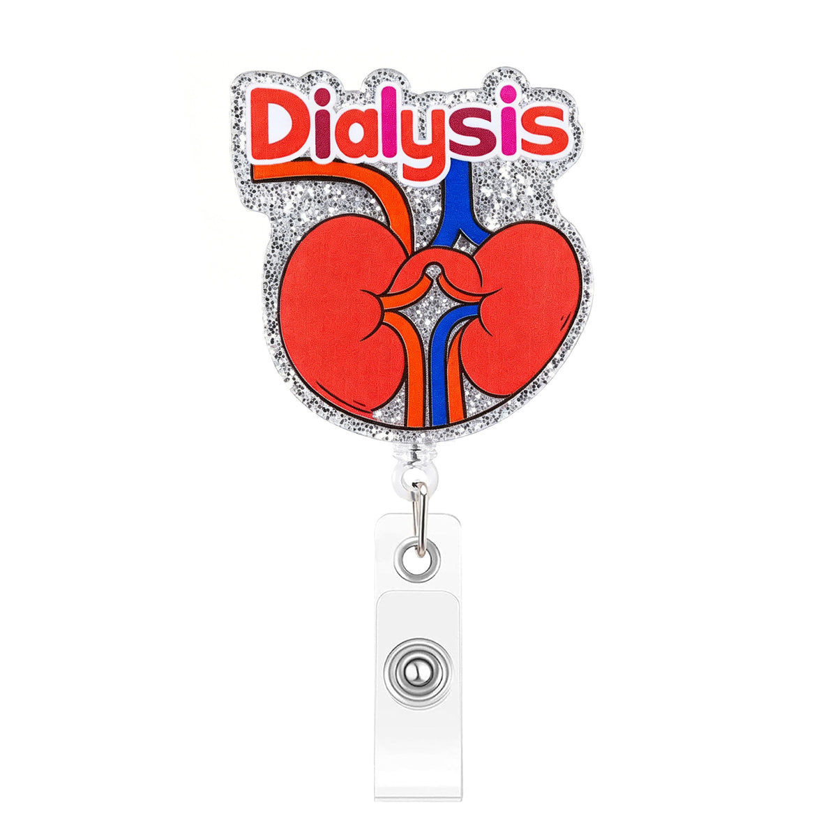 Pink Medical Designs Nurse Badge Holder