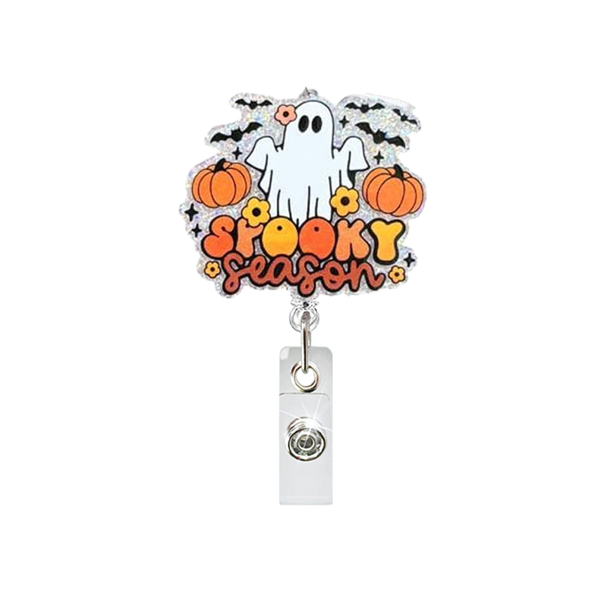 Halloween Ghost Nurse Badge Holder