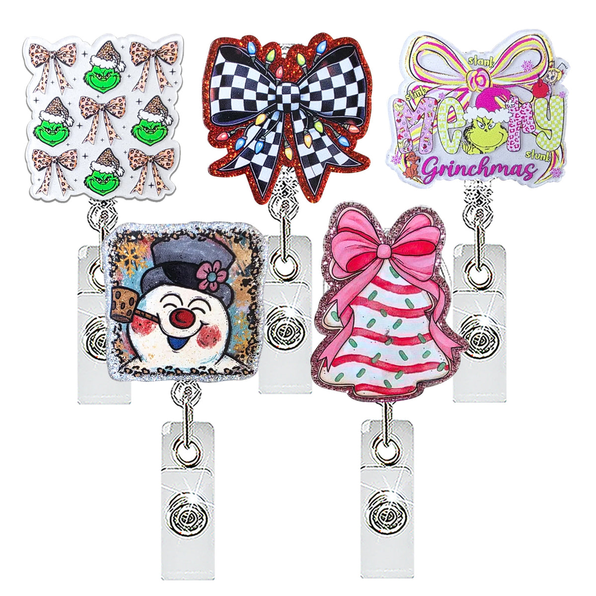 Christmas Nurse Badge Holder