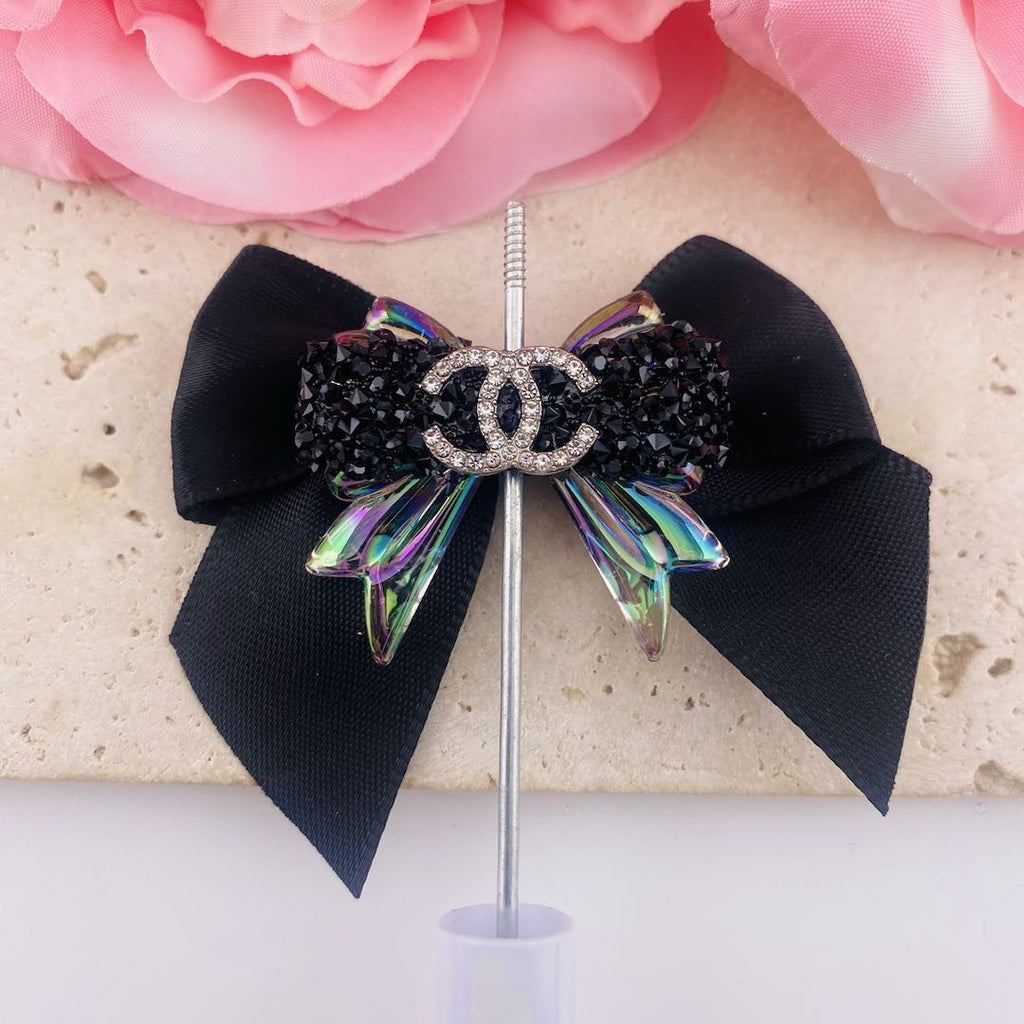 CC Rhinestone Ribbon Bow Topper