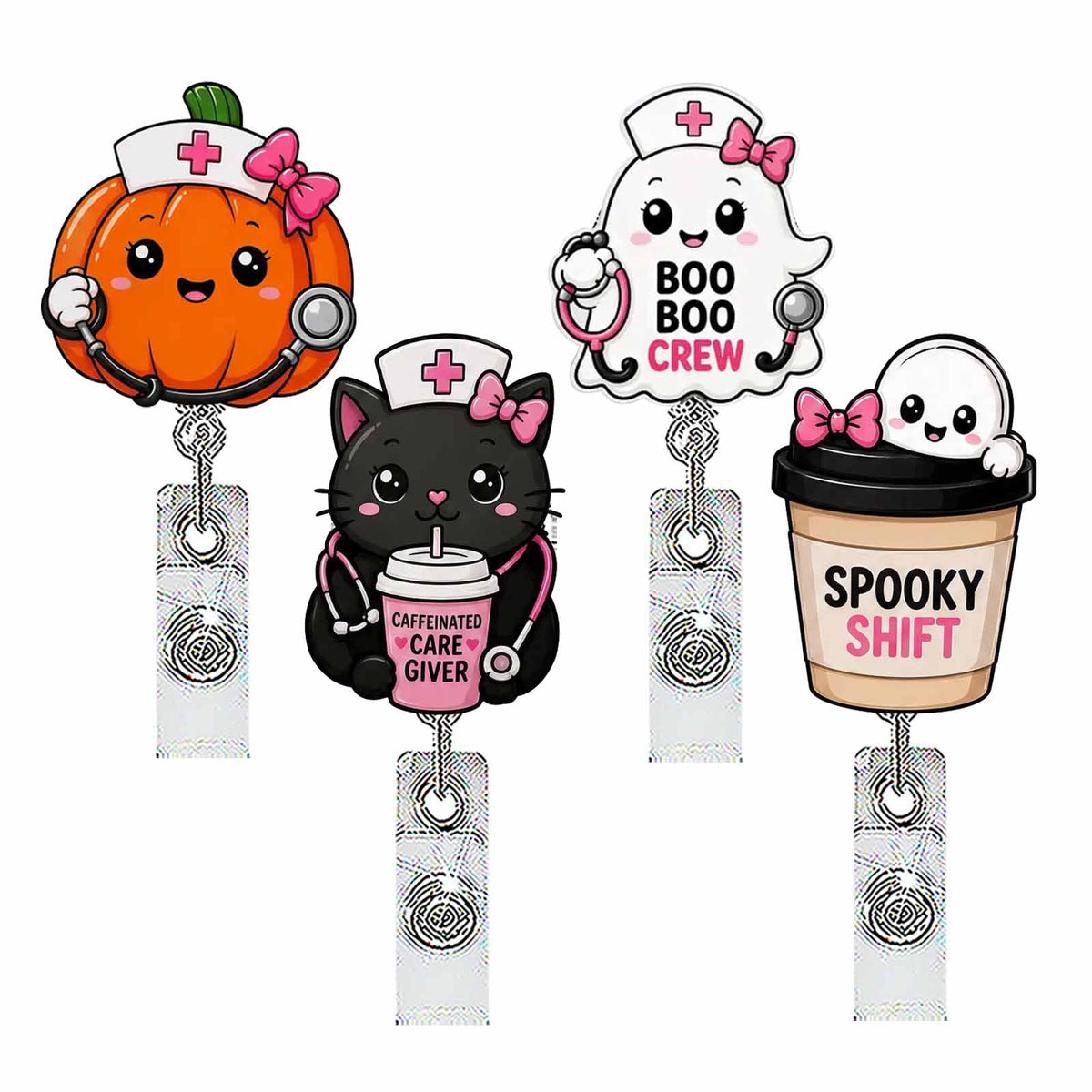 Fall Coffee Nurse Badge Holder