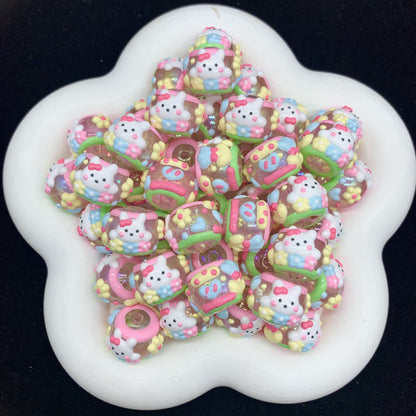 Transparent Sanrio Squad Painted Beads