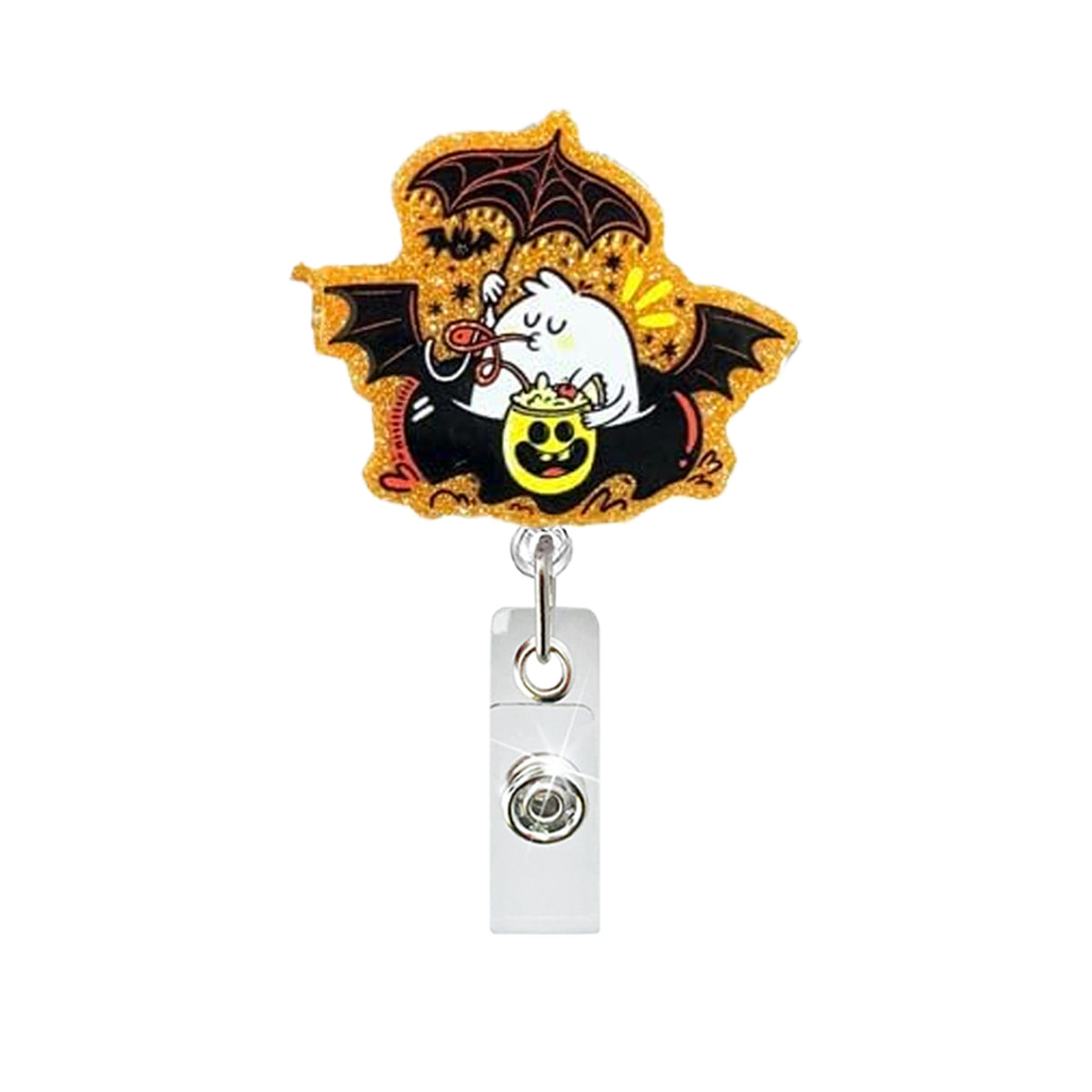 Halloween Ghost Nurse Badge Holder