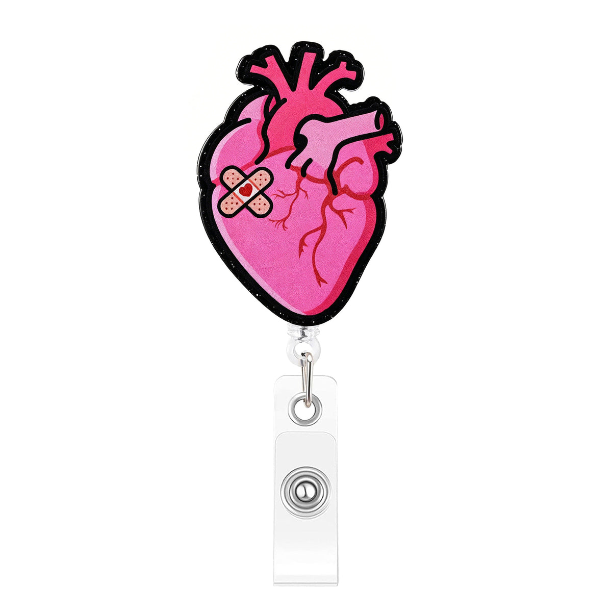 Pink Medical Designs Nurse Badge Holder