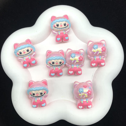 Chameleon Bubu Hand Painted Beads 1pc