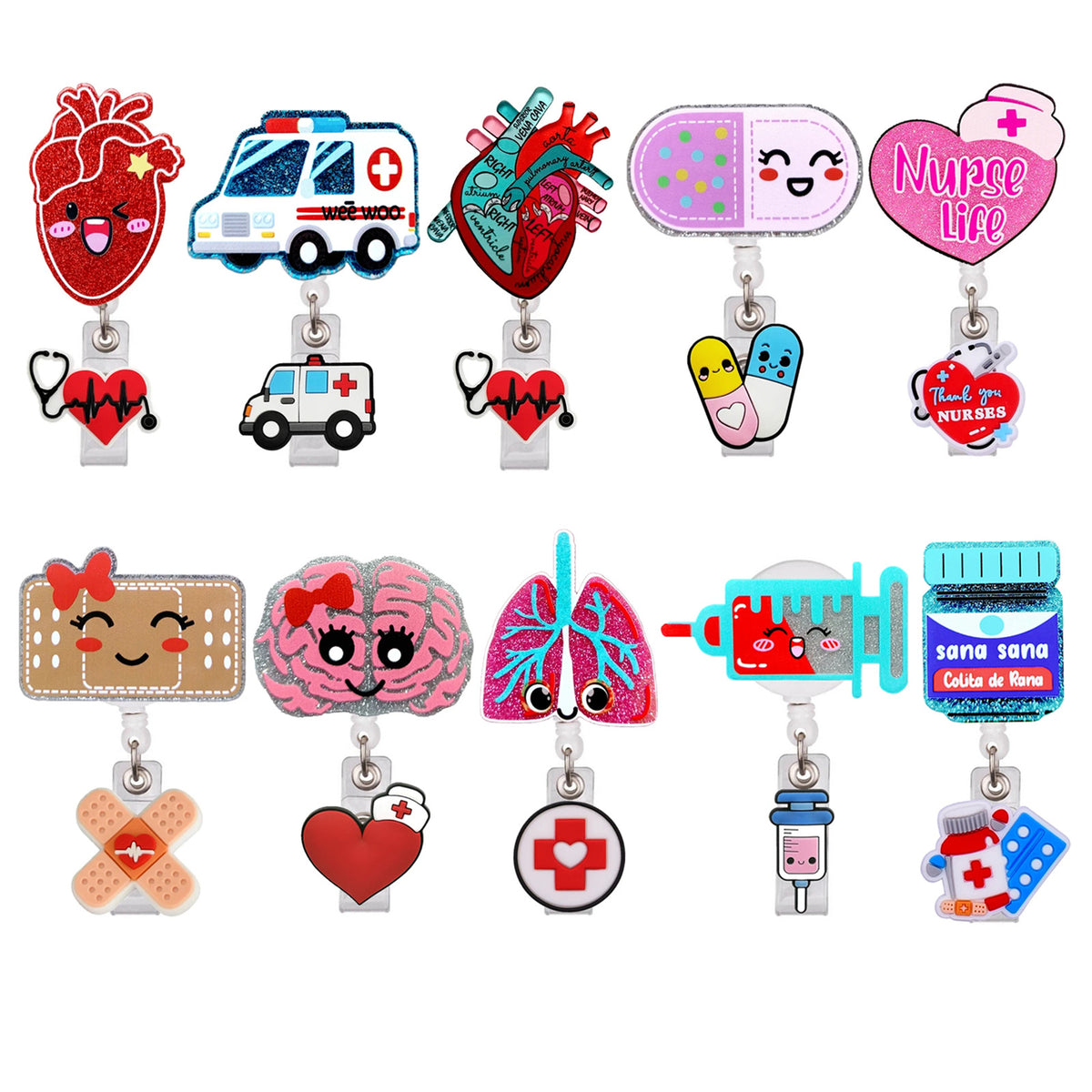 Medical Icons Nurse Badge Holder