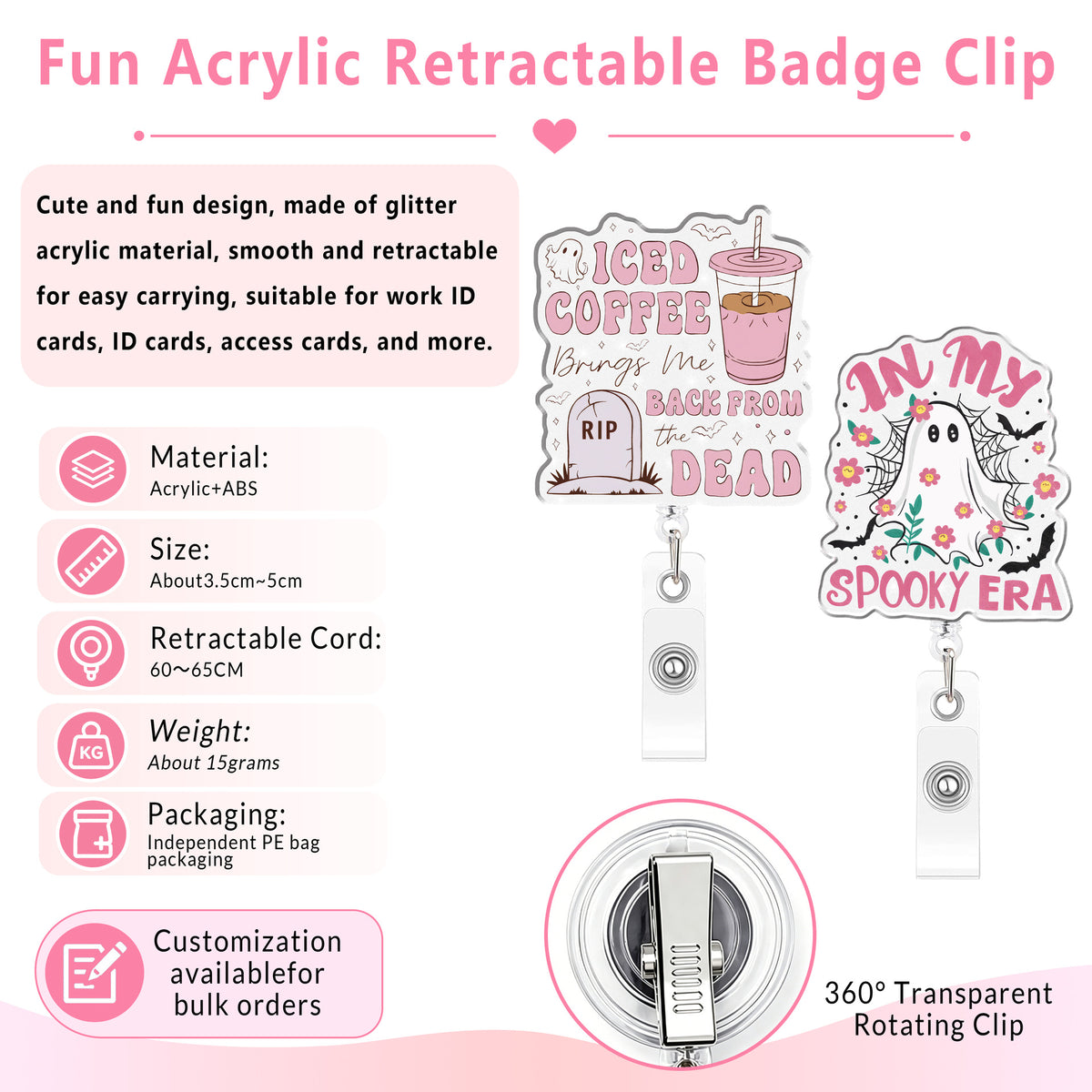Halloween Nurse Badge Holder