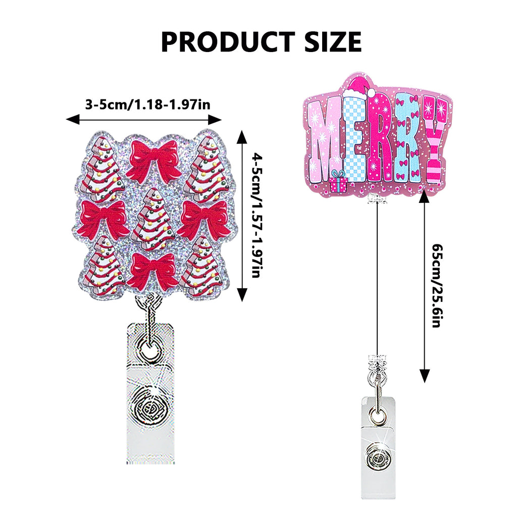 Christmas Nurse Badge Holder