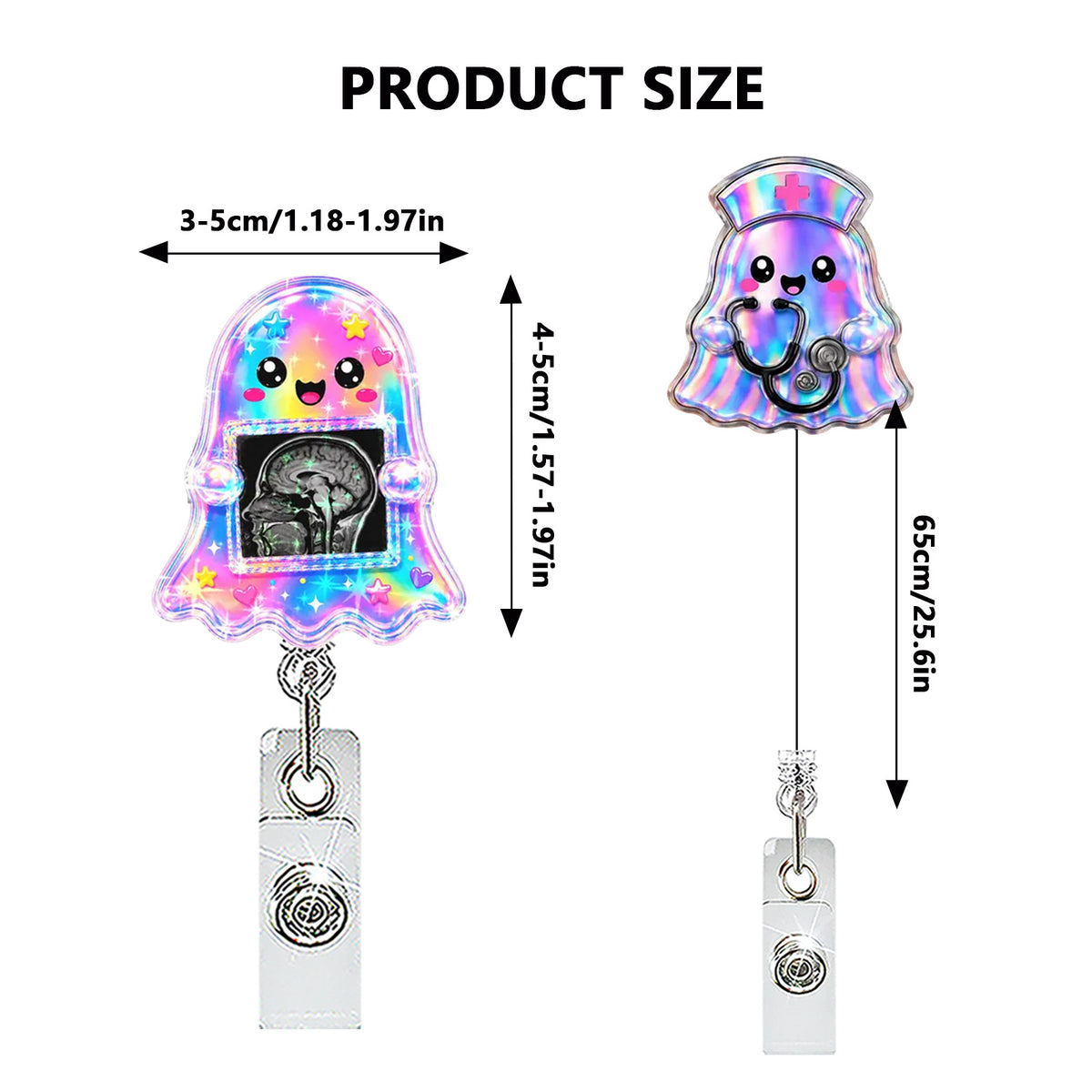 X Ray Ghost Nurse Badge Holder