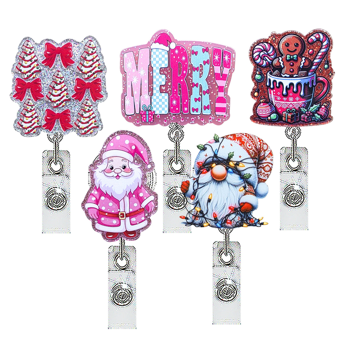 Christmas Nurse Badge Holder