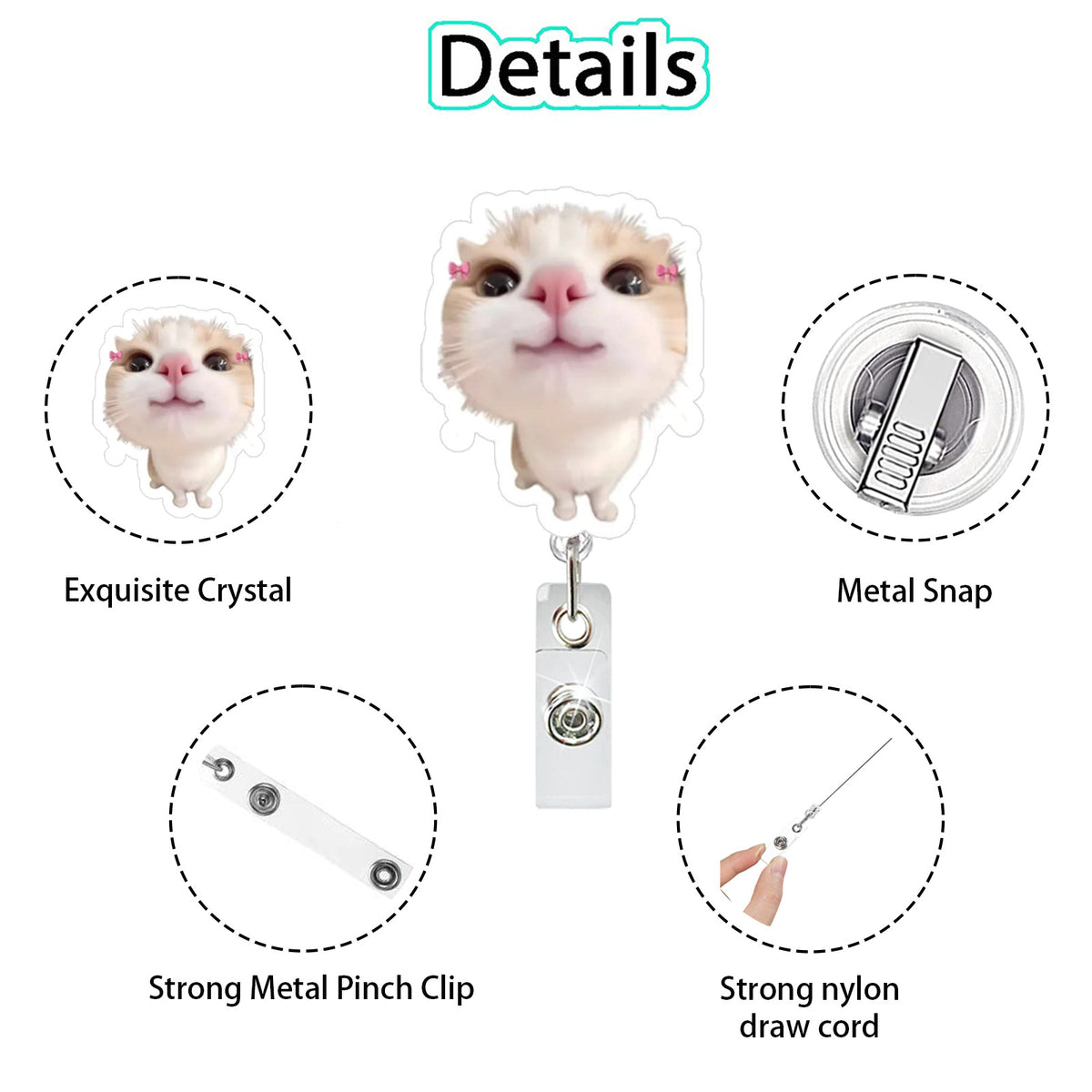Funny Cat Nurse Badge Holder