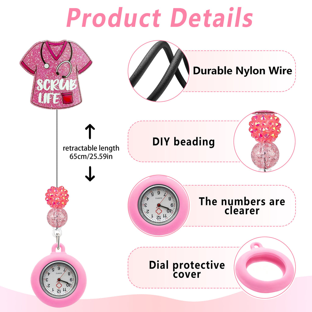 Beaded Nurse Watch Nurse Badge Holder
