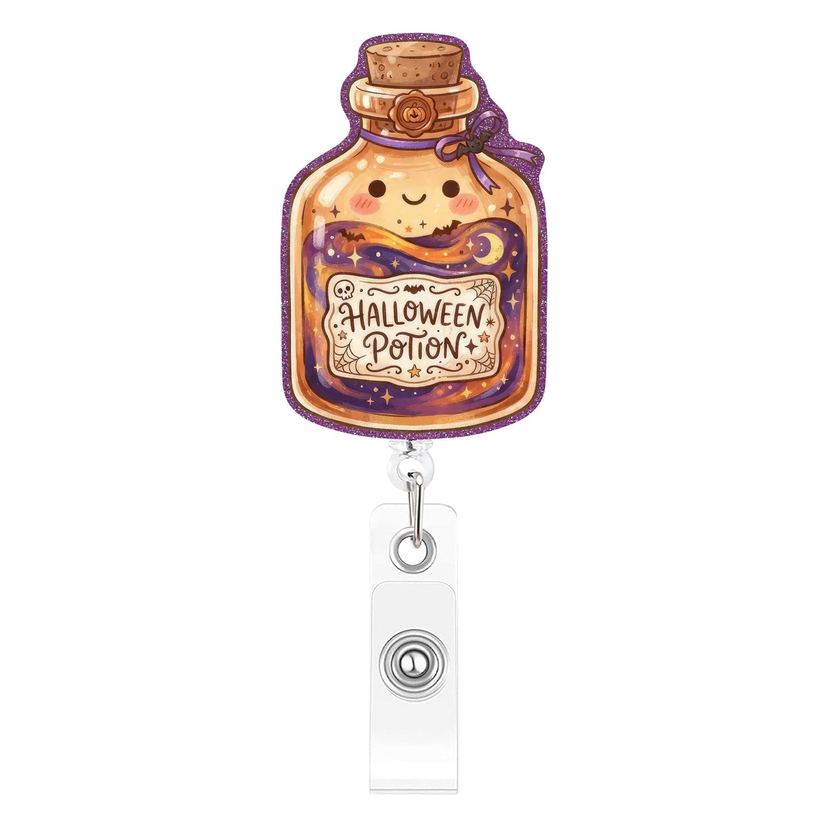 Purple Halloween Dessert Nurse Badge Holder