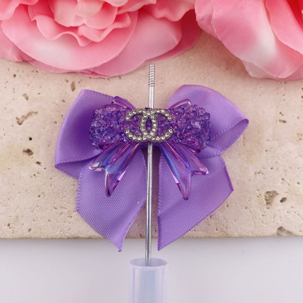 CC Rhinestone Ribbon Bow Topper