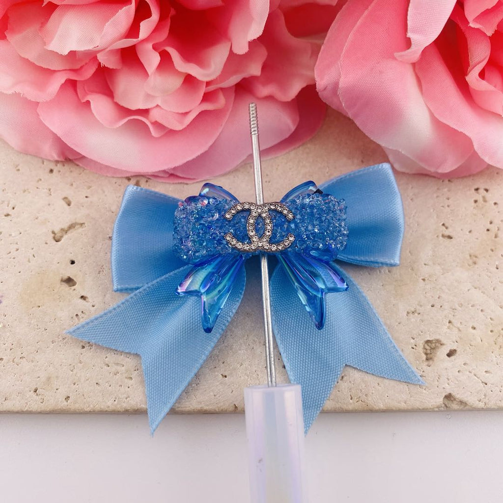 CC Rhinestone Ribbon Bow Topper