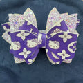 HK Designer Double-Layer Leather Bow Topper