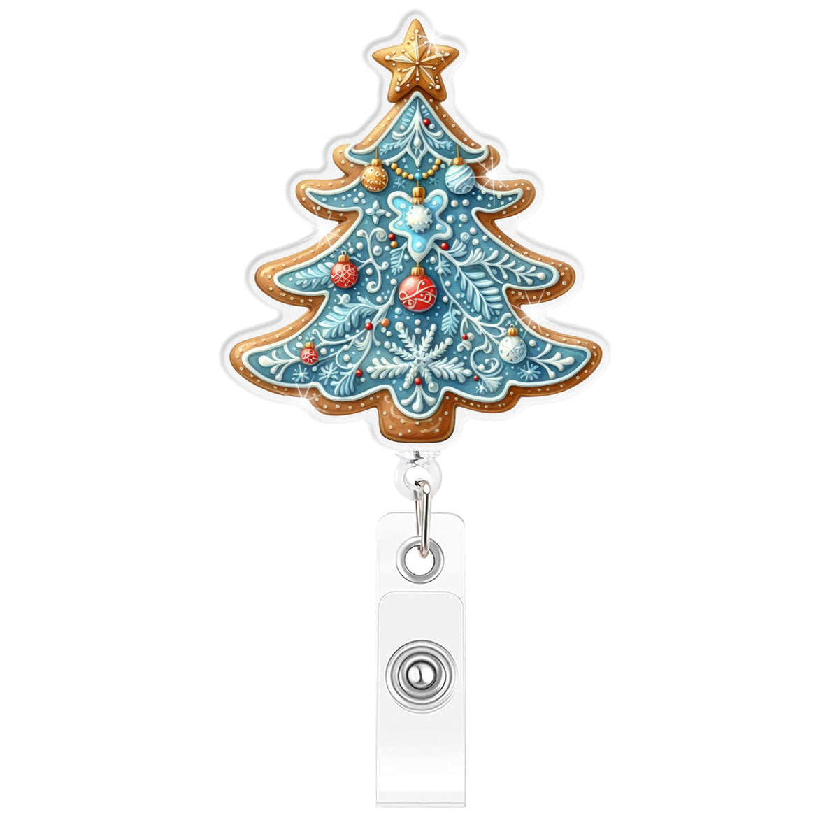 Gingerbread Christmas Nurse Badge Holder