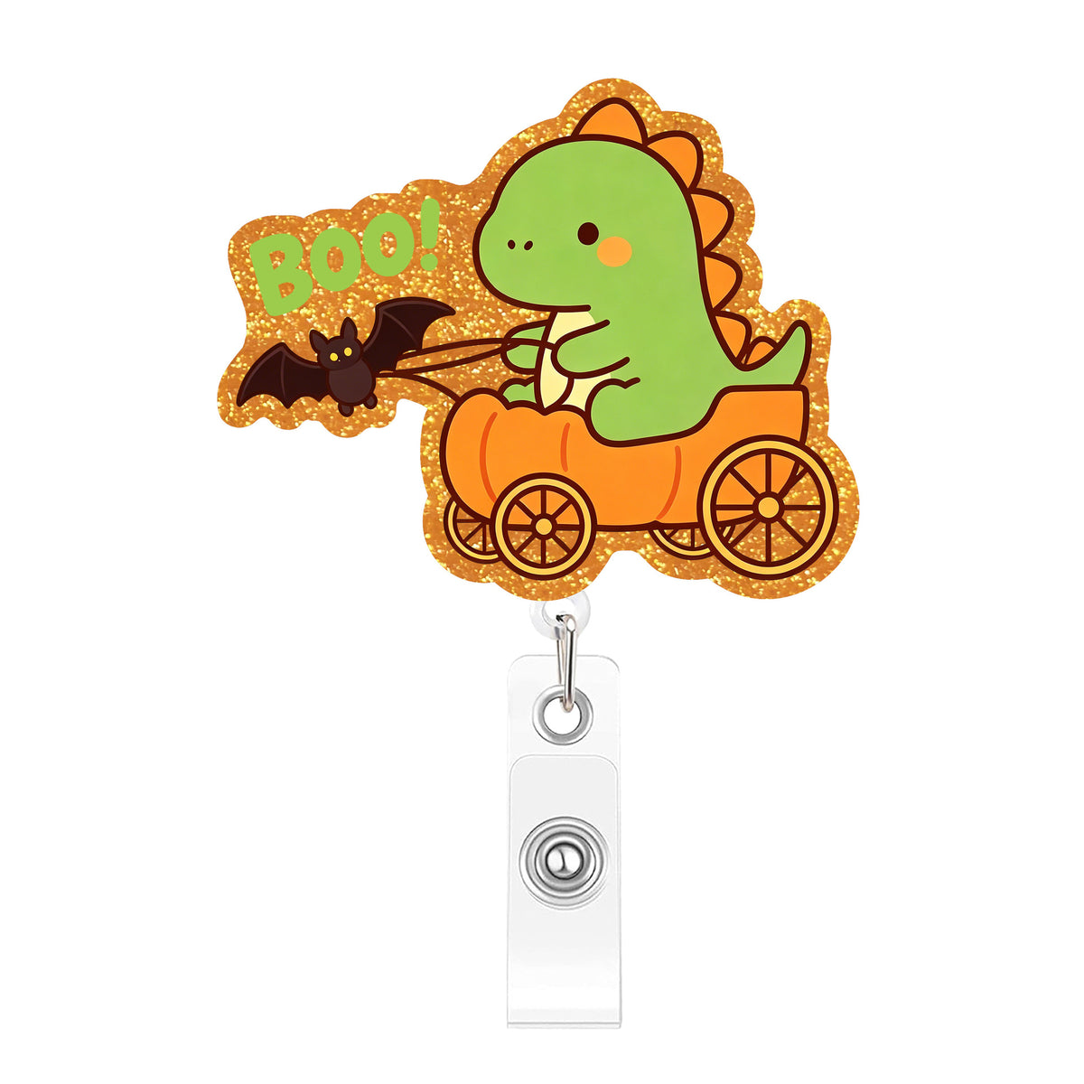 Halloween Dinosaur Nurse Badge Holder