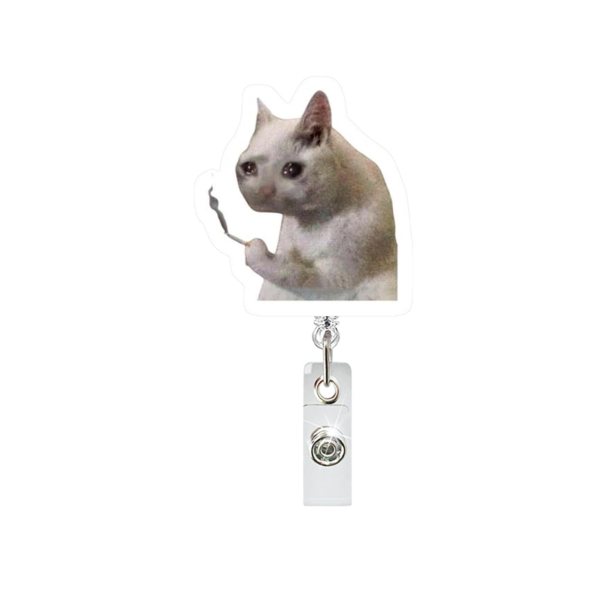 Funny Cat Nurse Badge Holder