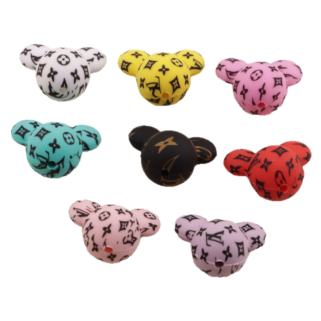 Printed Mouse Head Silicone Topper