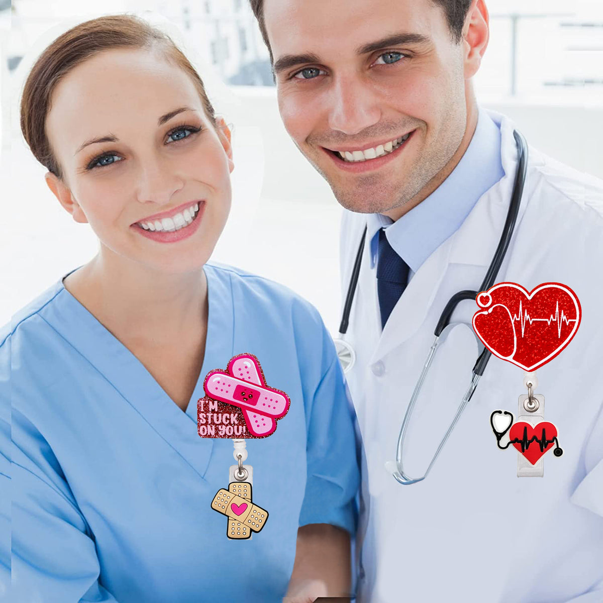 Medical Icons Nurse Badge Holder