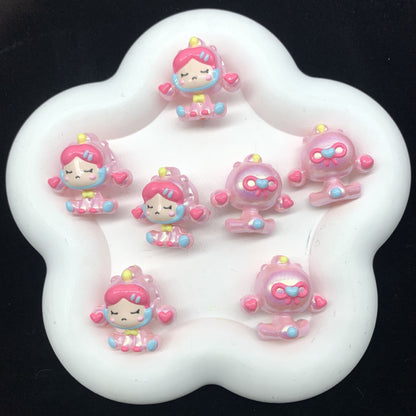 Mermaid Sweet Bean Hand Painted Beads (1pc)