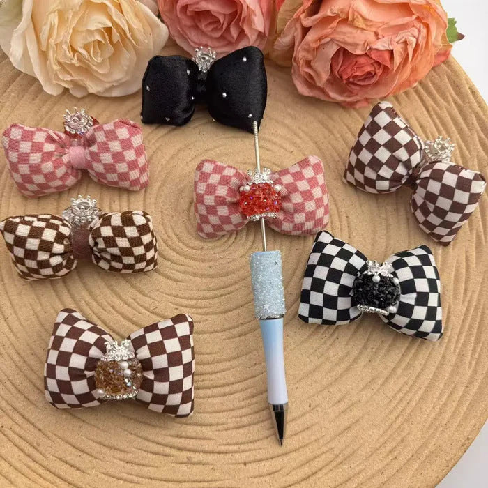 Houndstooth Crown Bow Topper