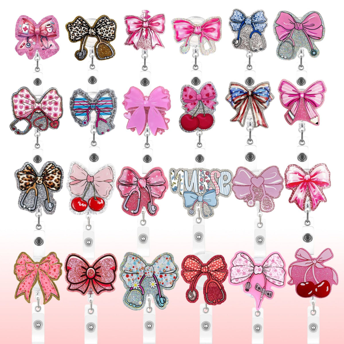 Bow Collection Nurse Badge Holder