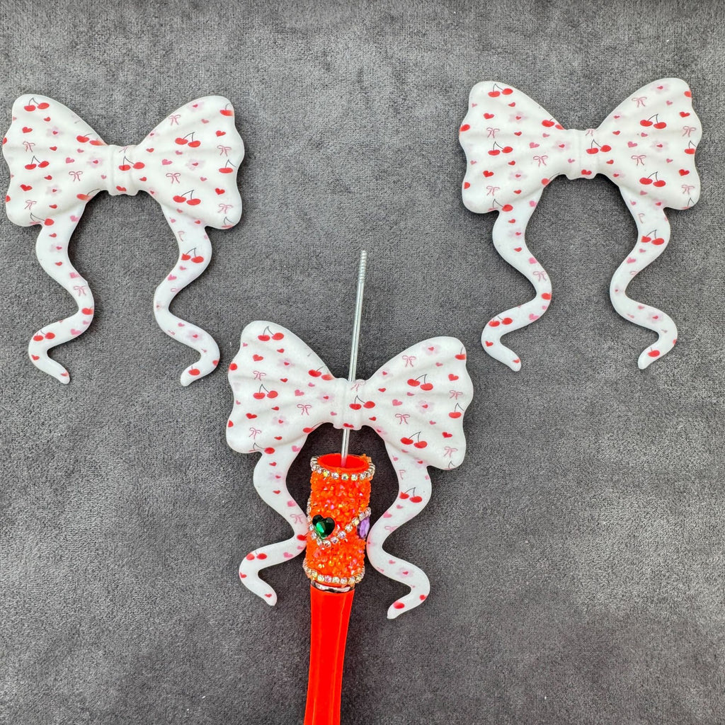 Printed Silicone Ribbon Bow Topper