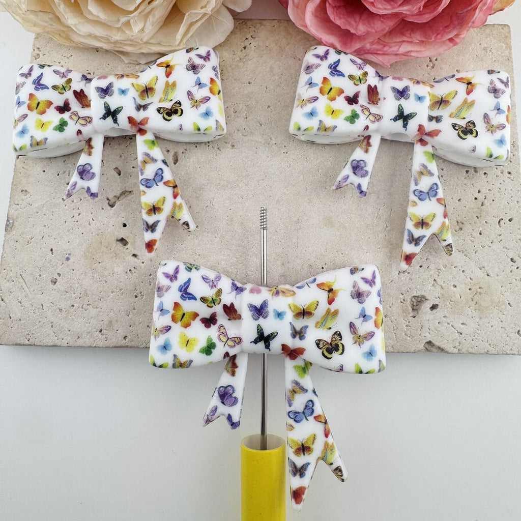 Printed Silicone Bow Pen Topper