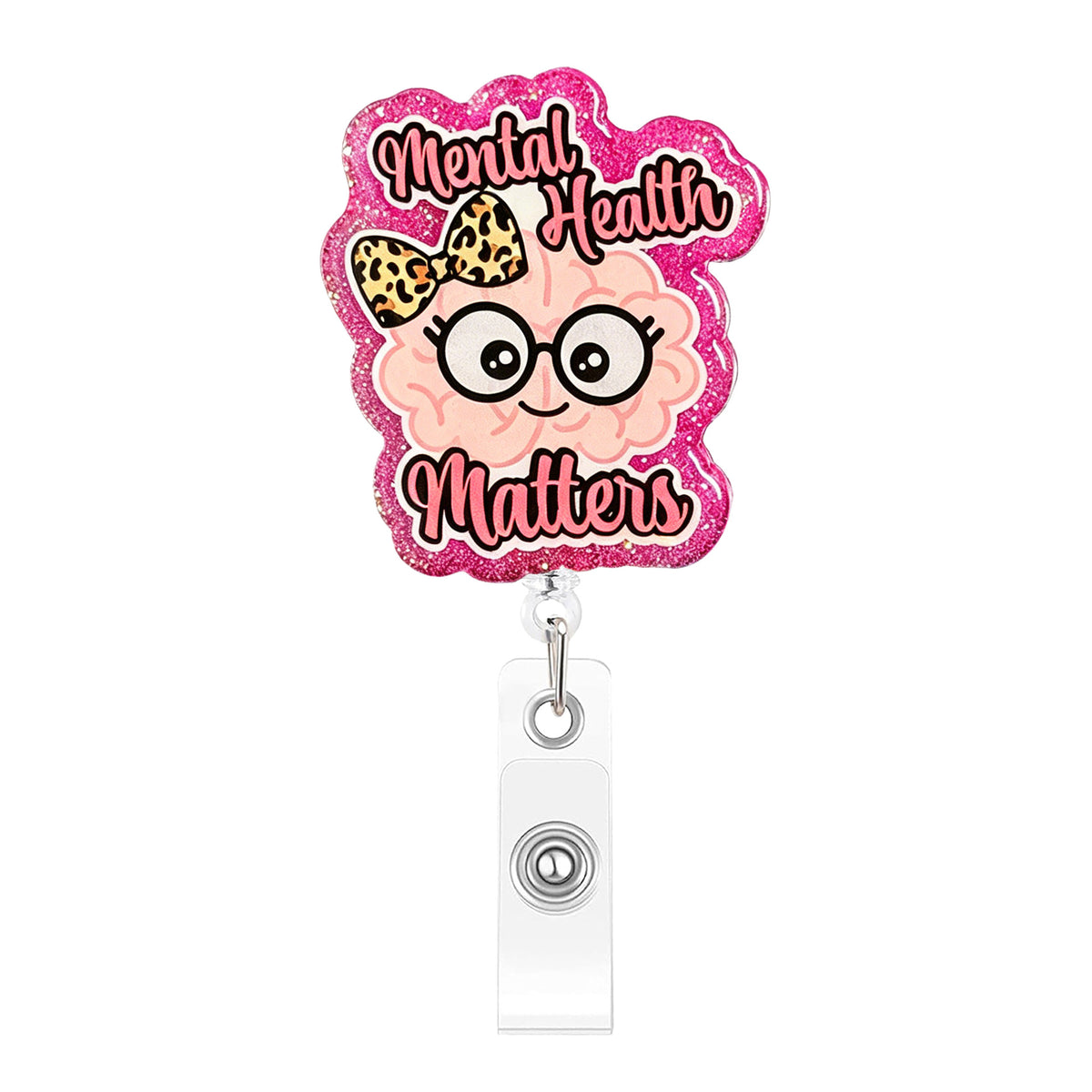 Pink Medical Designs Nurse Badge Holder