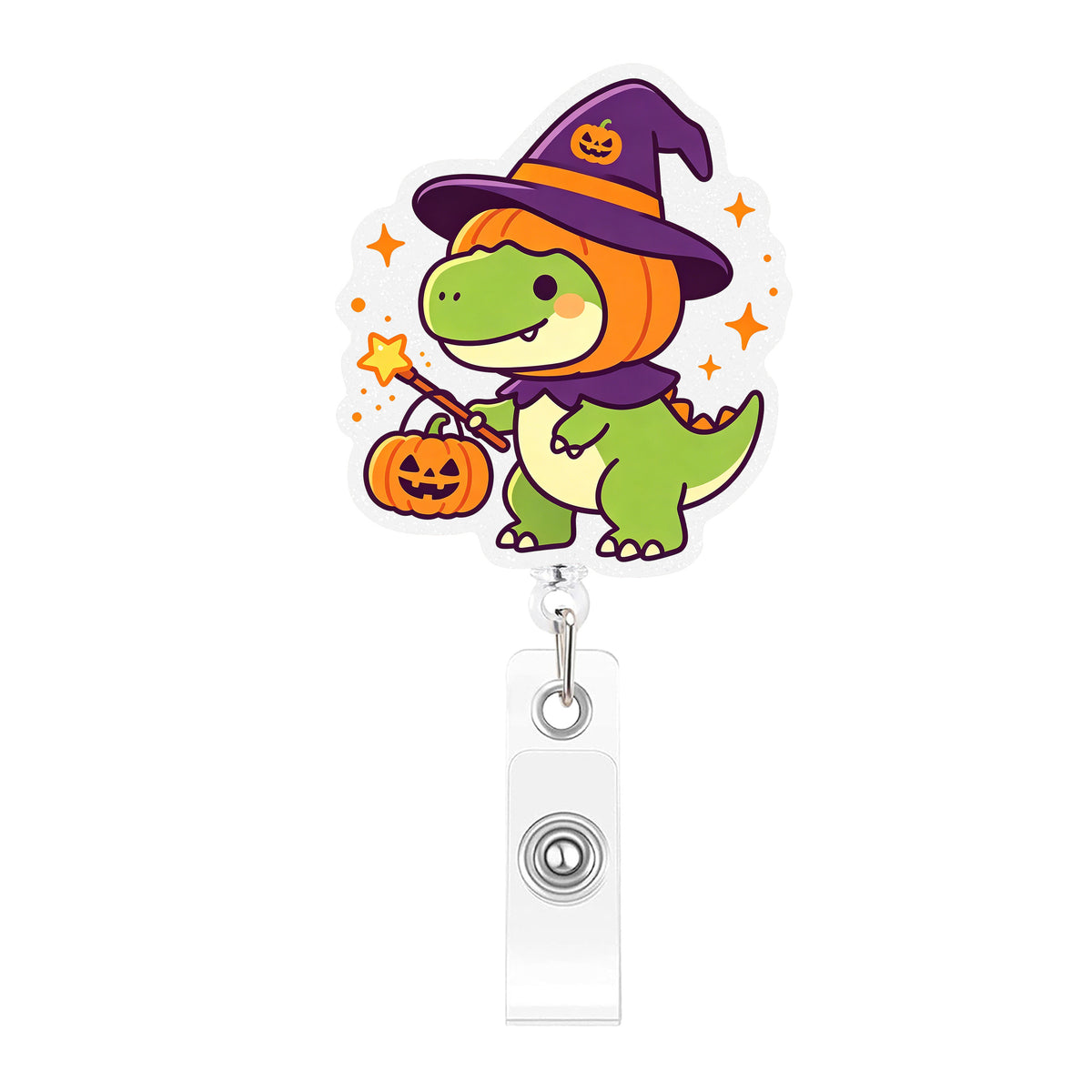 Halloween Dinosaur Nurse Badge Holder