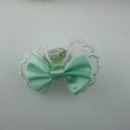 Rhinestone Heart Pearl Bow Topper