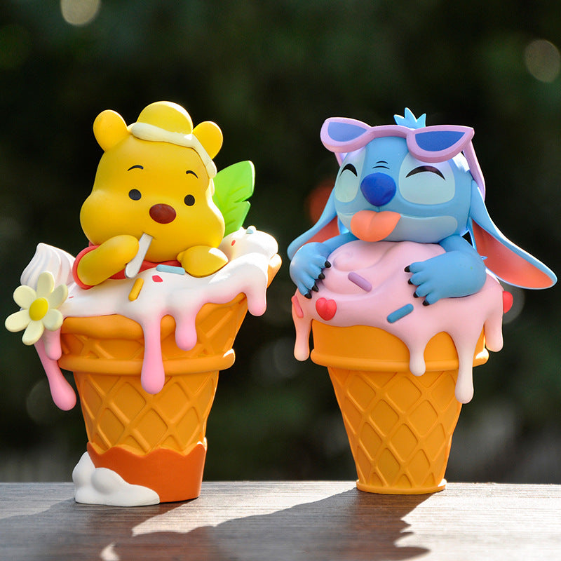 Ice Cream Disney Character Figure Topper Set