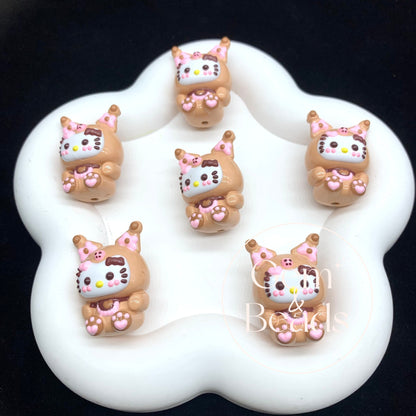 Caramel Kuromi Hand Painted Bead (1pc)